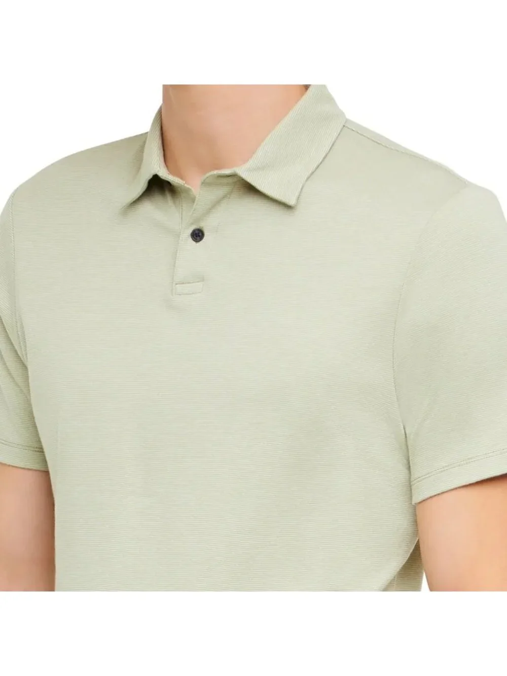 NWT Banana Republic Men's L Luxe Touch Polo Shirt Green Striped